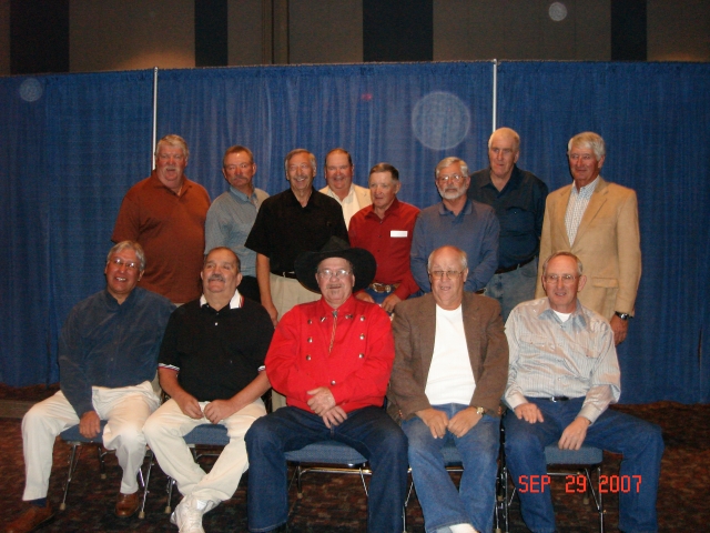 45th Reunion - All the Guys - SITTING:  Joe, Tommy P., Tony, Jerry, Bill.  STANDING:  Ned, Glen, Harry, Jimmy Lyle, Ken, Clifford, Leon